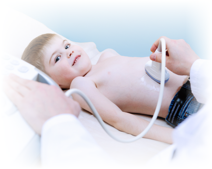 Specialised department for children with digestive diseases, accompanied by a parent